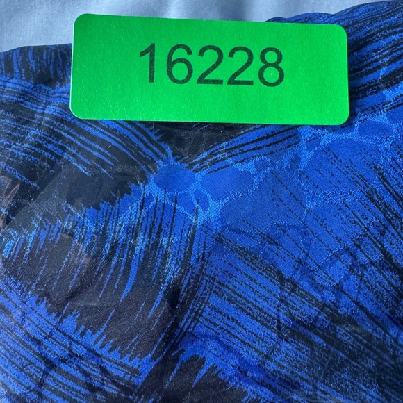 Silhouettes Women's Vintage Satin 1/2 Button Midi Dress Blue/Black 16 Formal 80s - Picture 16 of 16